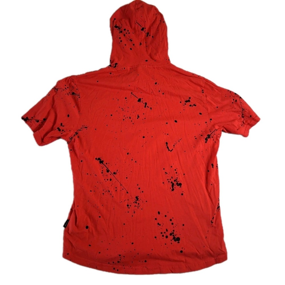 BLACK SQUAD Hoodie Men's XXL Red w/ Black Paint Slatter Graphic Skate Basketball - Picture 15 of 16